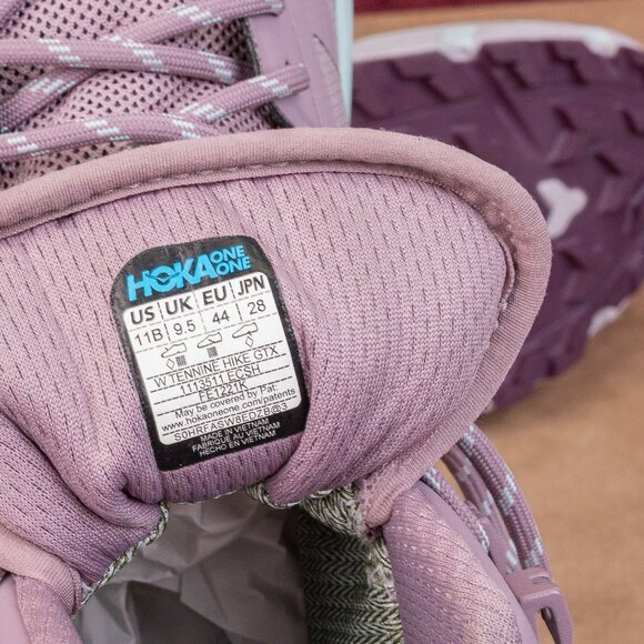 Hoka Women Tennine Hike GTX Vibram Elderberry Lace-up Hiking Boots sz 11 - Picture 6 of 7